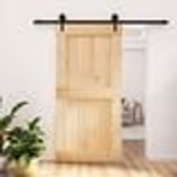 vidaXL Porte coulissante et kit de quincaillerie 100x210 cm pin massif
