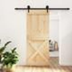vidaXL Porte coulissante et kit de quincaillerie 85x210 cm pin massif