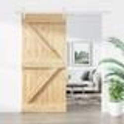 vidaXL Porte coulissante et kit de quincaillerie 95x210 cm pin massif