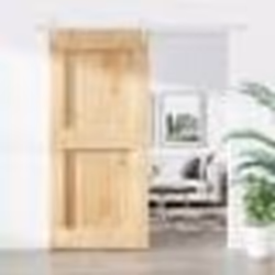 vidaXL Porte coulissante et kit de quincaillerie 100x210 cm pin massif