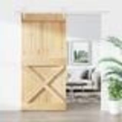 vidaXL Porte coulissante et kit de quincaillerie 95x210 cm pin massif