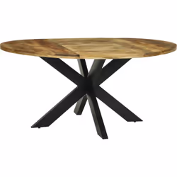 La table ronde vidaXL allie fonctionnalité et style rustique, c'est un super élément central pour ton espace repas. Cette tab ...