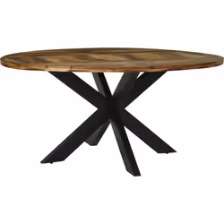 Découvre le combo parfait entre style et praticité avec la table de salle à manger ronde vidaXL, faite pour tous tes repas. F ...