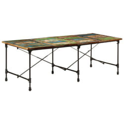 Vidaxl - Table à manger 220x90x77 cm bois massif de récupération