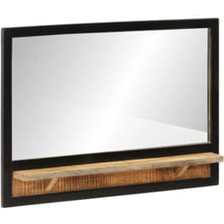 Vidaxl - Miroir avec étagère 80x8x55 cm verre et bois massif manguier