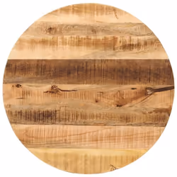 vidaXL Dessus de table Ø 70x2,5 cm rond bois massif de manguier brut