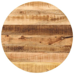vidaXL Dessus de table Ø 70x2,5 cm rond bois massif de manguier brut