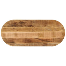 Dessus de table 140x60x2,5cm ovale bois massif de manguier brut Vidaxl