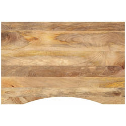 Vidaxl - Dessus de bureau avec courbe 80x50x2,5 cm manguier massif brut