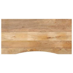 vidaXL Dessus de bureau avec courbe 110x60x2,5 cm manguier massif brut
