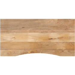 Dessus de bureau avec courbe 120x60x2,5 cm manguier massif brut Vidaxl