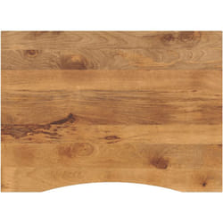 Dessus de bureau avec courbe 110x80x2,5 cm manguier massif brut Vidaxl