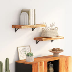 Tagère murale rectangulaire massif acacia bordure assortie Vidaxl