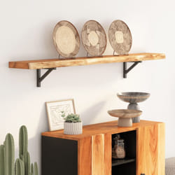 Tagère murale rectangulaire massif acacia bordure assortie - Vidaxl