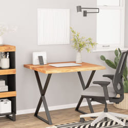 Dessus De Table 90x80x3,8 Cm Rectangulaire Bois Massif D'Acacia Vidaxl