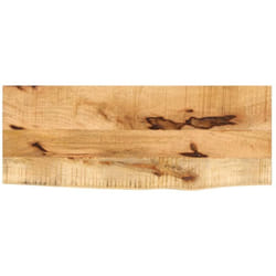 Dessus de table 80x40x2,5 cm bord vif bois massif manguier brut