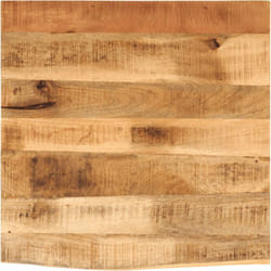 Dessus de table 80x80x2,5 cm bord vif bois massif manguier brut Vidaxl