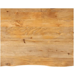 Dessus De Table À Bord Vivant 100x80x3,8cm Bois Massif Manguier Vidaxl