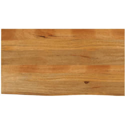 Dessus de table à bord vivant 100x60x2,5cm bois massif manguier Vidaxl