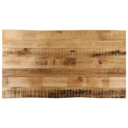 Dessus de table bord vivant 100x60x2,5 cm bois de manguier brut Vidaxl