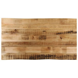 Vidaxl Dessus De Table Bord Vivant 110x60x3,8 Cm Bois De Manguier Brut