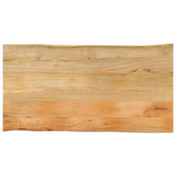 Dessus de table 100x60x2,5 cm bord vivant bois massif manguier Vidaxl