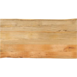 Dessus de table 110x60x2,5 cm bord vivant bois massif manguier Vidaxl