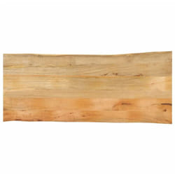Dessus de table 140x60x2,5 cm bord vivant bois massif manguier vidaXL