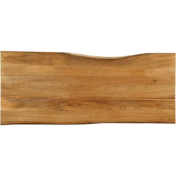 vidaXL Dessus de table 140x60x2,5 cm bord vivant bois massif manguier