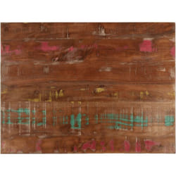 Dessus de table 80x60x2,5cm rectangulaire bois massif récupéré Vidaxl