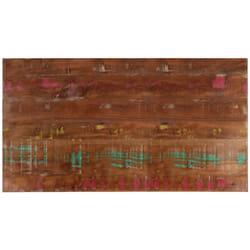 Dessus de table 100x60x2,5cm rectangulaire bois massif récupéré Vidaxl