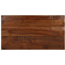 Dessus de table 100x60x2,5cm rectangulaire bois massif récupéré Vidaxl