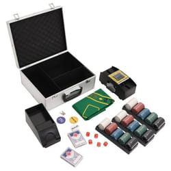 vidaXL Jeu de Jetons de Poker 300 pcs Ensemble de Jetons de Poker avec Cartes Coffret de Poker avec Jetons Set de Poker 80410