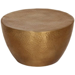 Table basse martelée en aluminium Ø 50x30 cm laiton vidaXL