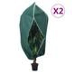 vidaXL Housses de protection pour plantes avec fermeture éclair 2 pcs