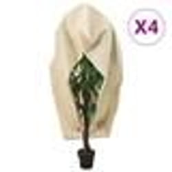 vidaXL Housses de protection pour plantes avec fermeture éclair 4 pcs