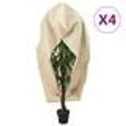 vidaXL Housses de protection pour plantes avec fermeture éclair 4 pcs