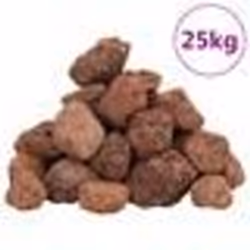 vidaXL Roches volcaniques 25 kg rouge 3-5 cm