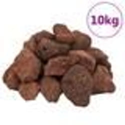 vidaXL Roches volcaniques 10 kg rouge 5-8 cm