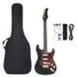 vidaXL Guitare électrique pour débutants et sac noir et doré 4/4 39"