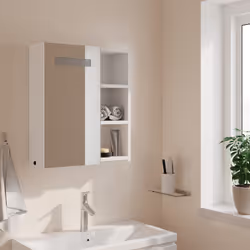 VidaXL 357965 miroir de salle de bain et armoire de rangement pour évier