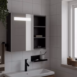 VidaXL 357971 miroir de salle de bain et armoire de rangement pour évier