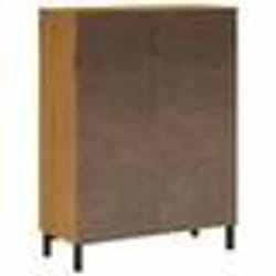 vidaXL Buffet avec porte vitrée FLAM 92x40x122,5 cm bois massif de pin