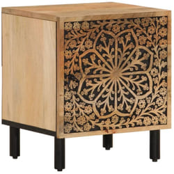 Table de chevet 40x33x46 cm Bois de manguier solide vidaXL
