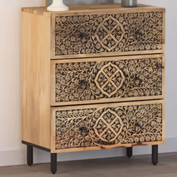 Cette armoire latérale, au look intemporel, est conçu pour être un excellent complément à votre intérieur. Bois de manguier m ...