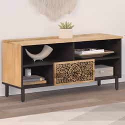 Ce meuble de télévision robuste est certainement conçu pour être un point de mire de votre pièce avec un design tendance mais ...