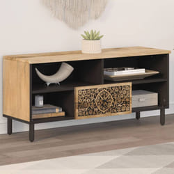 Vidaxl - Meuble tv 100x33x46 cm bois massif de manguier