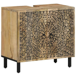 Armoire Lavabo De Salle De Bain Bois Massif De Manguier Vidaxl