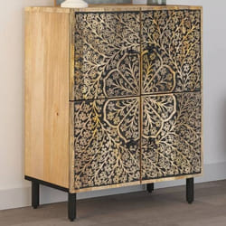 Armoire Latérale 60x33x75 Cm Bois Massif De Manguier Vidaxl