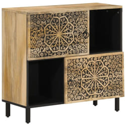 Vidaxl - Armoire latérale 80x33x75 cm bois massif de manguier